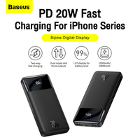 Baseus Power Bank 20000mAh przenośna ładowarka Powerbank 10000mAh zewnętrzna bateria PD 20W szybkie ładowanie dla iPhone Xiaomi PoverBank 2